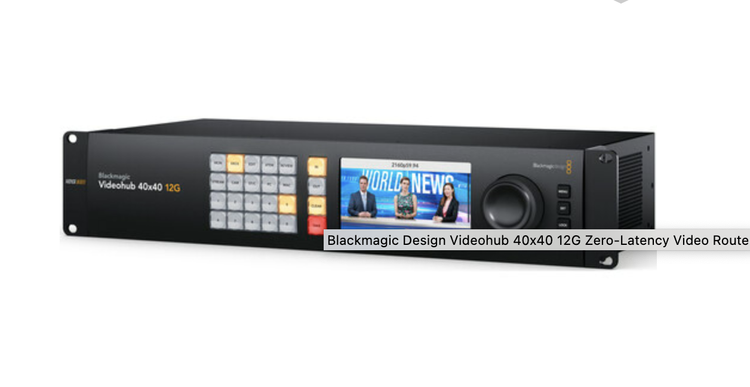Blackmagic Design Videohub 40x40 12G Zero-Latency Video Router