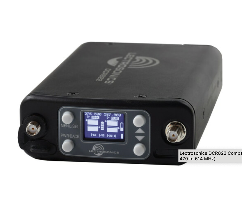 Lectrosonics DCR822 Compact Dual-Channel Digital Wireless Receiver (A1/B1: 470 to 614 MHz)