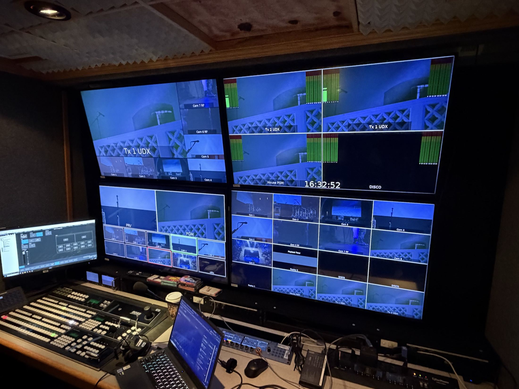 Inside a tvacom OB truck